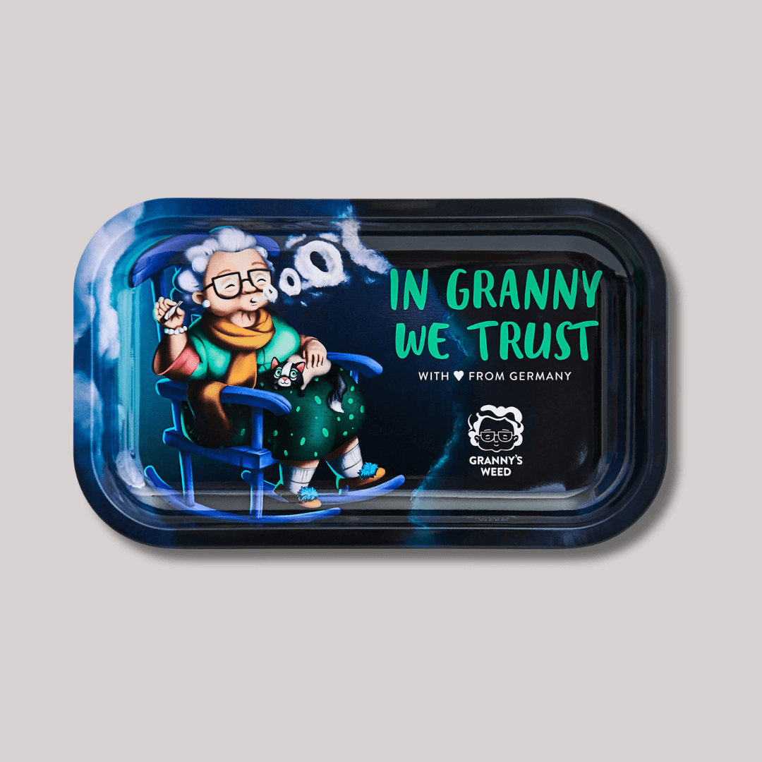 Grannys Weed Metall Rolling Tray Granny Design