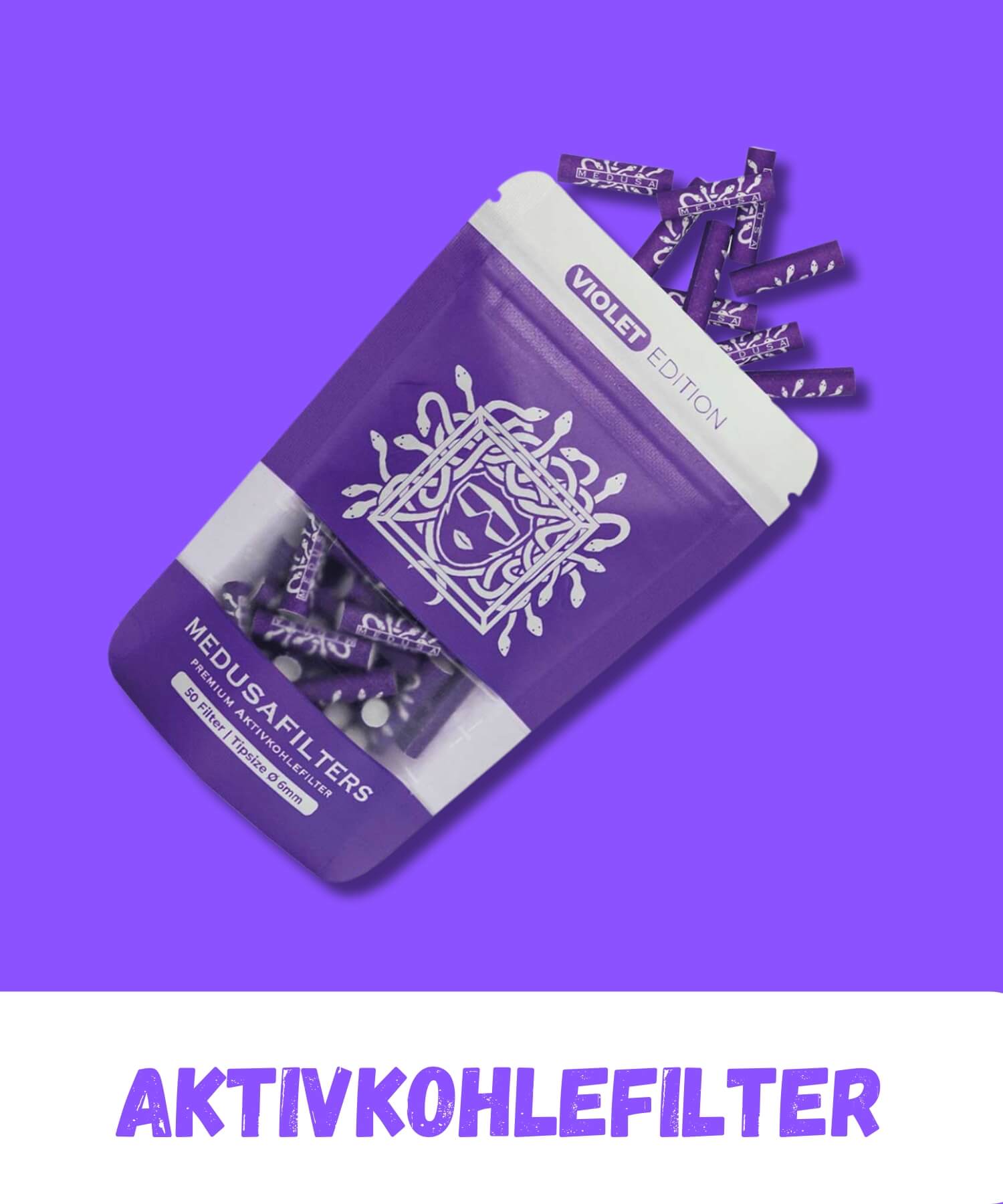 Kategorie Aktivkohlefilter - Medusa Aktivkohlefilter Violett Edition